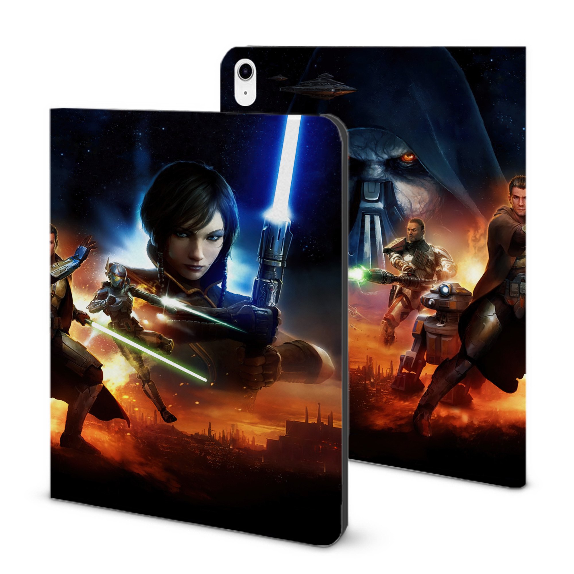 （画像用） スター・ウォーズ Star Wars IPad ケース ブック型 PUレザー TPU 耐衝撃 軽量 薄型 ペン収納なし 全面保護 IPad 各モデル対応